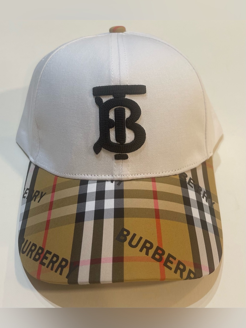 White TB Burberry Hat